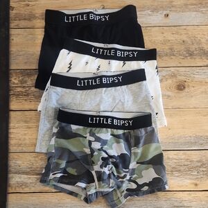 Little Bipsy Kids Boxer Briefs Set - Black, Gray, White, Camouflage
